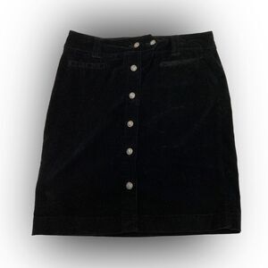 Gloria Vanderbilt Midnight Button-Up Mini Skirt